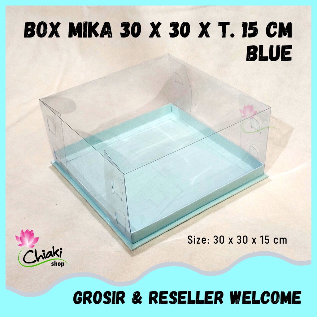 Jual Box Mika Biru Uk X X T Cm Cake Pudding Tart Dus Biru