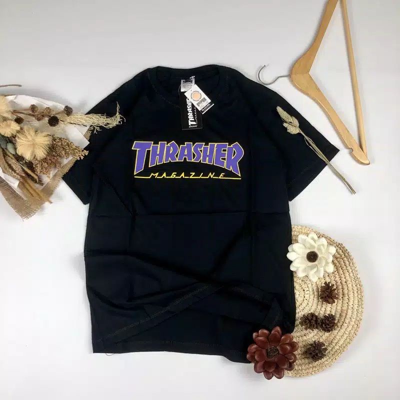 kaos trasher hitam