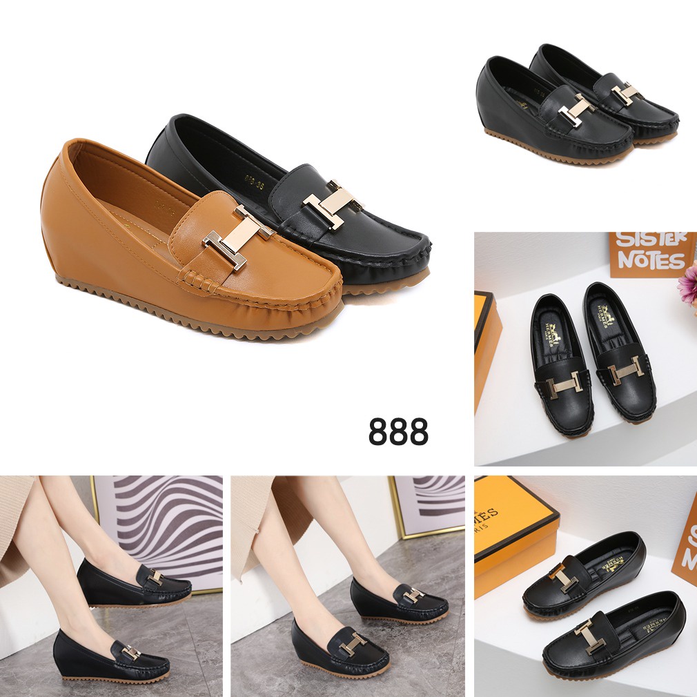 Leather Wedges Shoes 888