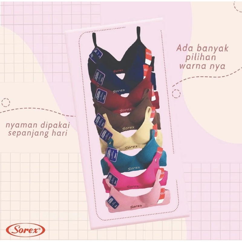 BH | Bra Casual Bahan Rajut SOREX 65001 tanpa kawat dan busa tipis