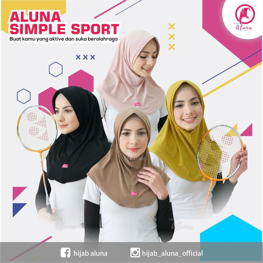 Instant Simple Sport By Hijab Aluna Official | Kerudung | Jilbab | Hijab | Hijab Instan | Jilbab Instan | Jersey Stella-1