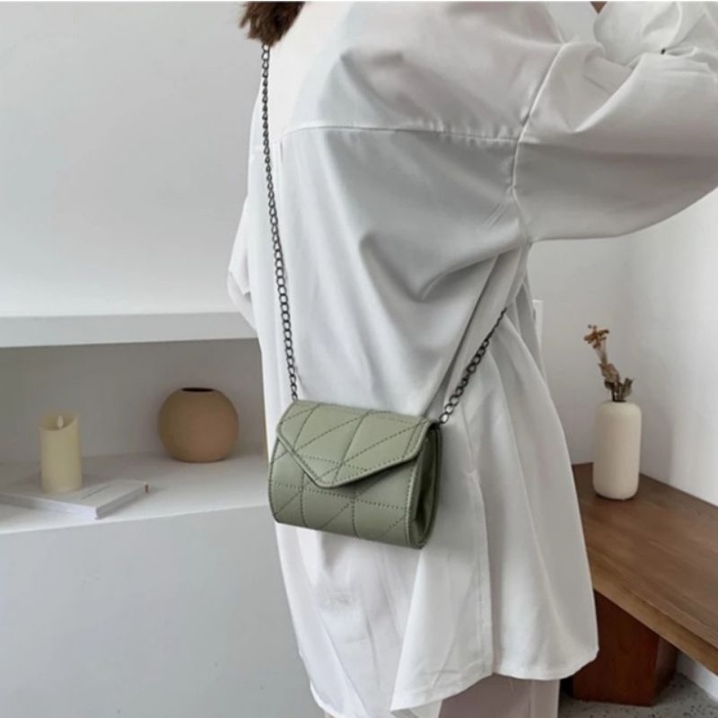N_B_S / STEFANY Tas Selempang Wanita Kekinian Selempang Rantai Wanita Slingbag Tas Selempang Mini