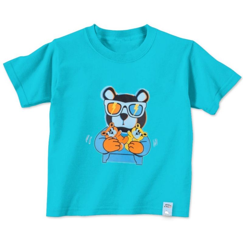 Kaos Anak Gambar Beruang Biru Baju Anak Kaos Oblong Anak Baju Anak Ideal Untuk Anak Usia 2 sampai 10Thn