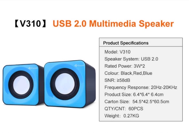 Best sound kisonli speaker V310 multimedia computer speaker system