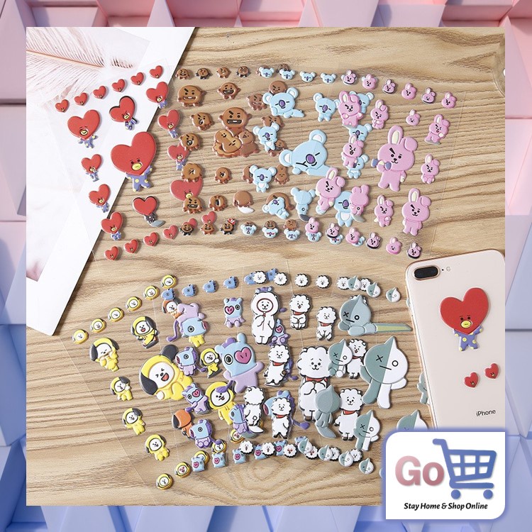 

Go - 460 Sticker 3D Karakter Korea / Tempelan Sticker Cartoon / Stiker Dekorasi