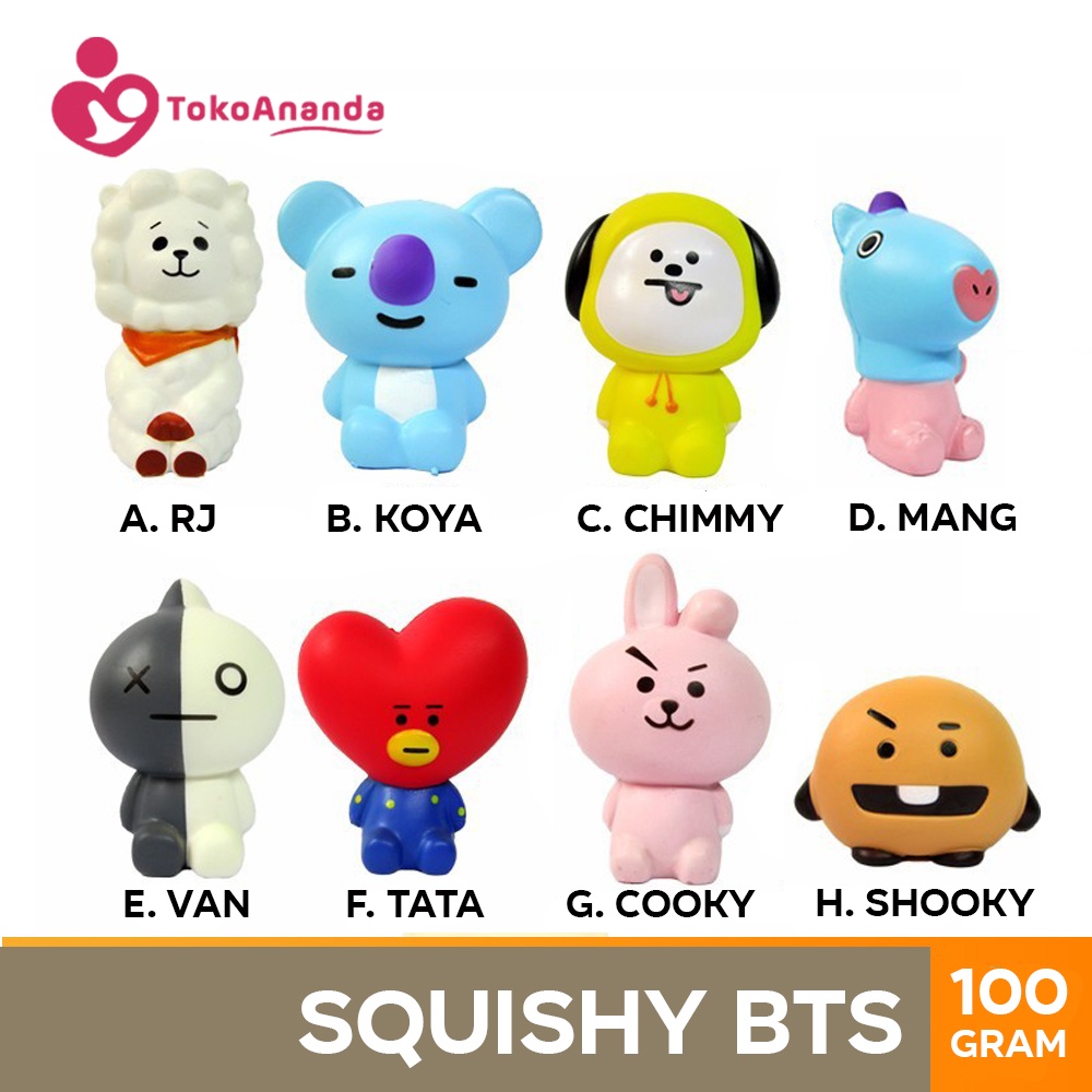 [BS] BISA COD BTS BT21 Squishy Murah Slow Lucu Penghilang Stress Bahan PU Elastis KPOP - KP282A