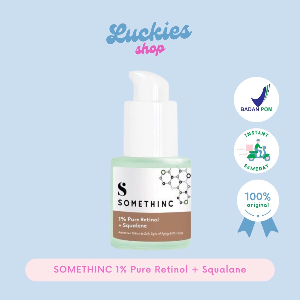 BPOM SOMETHINC 1% Pure Retinol + Squalane - Powerful Retinol Memperbaiki Tekstur Kulit Mengecilkan Pori Wajah