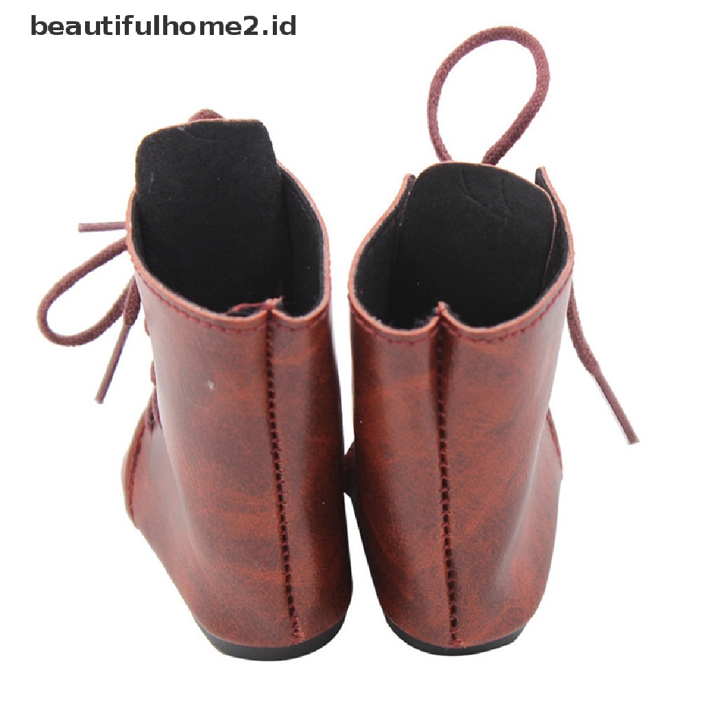 (Beautifulhome2) Buku Literatur Klasik Bahasa MandarinId Mainan Sepatu Boots Kulit Pu Untuk Boneka American Girl 18 &quot;