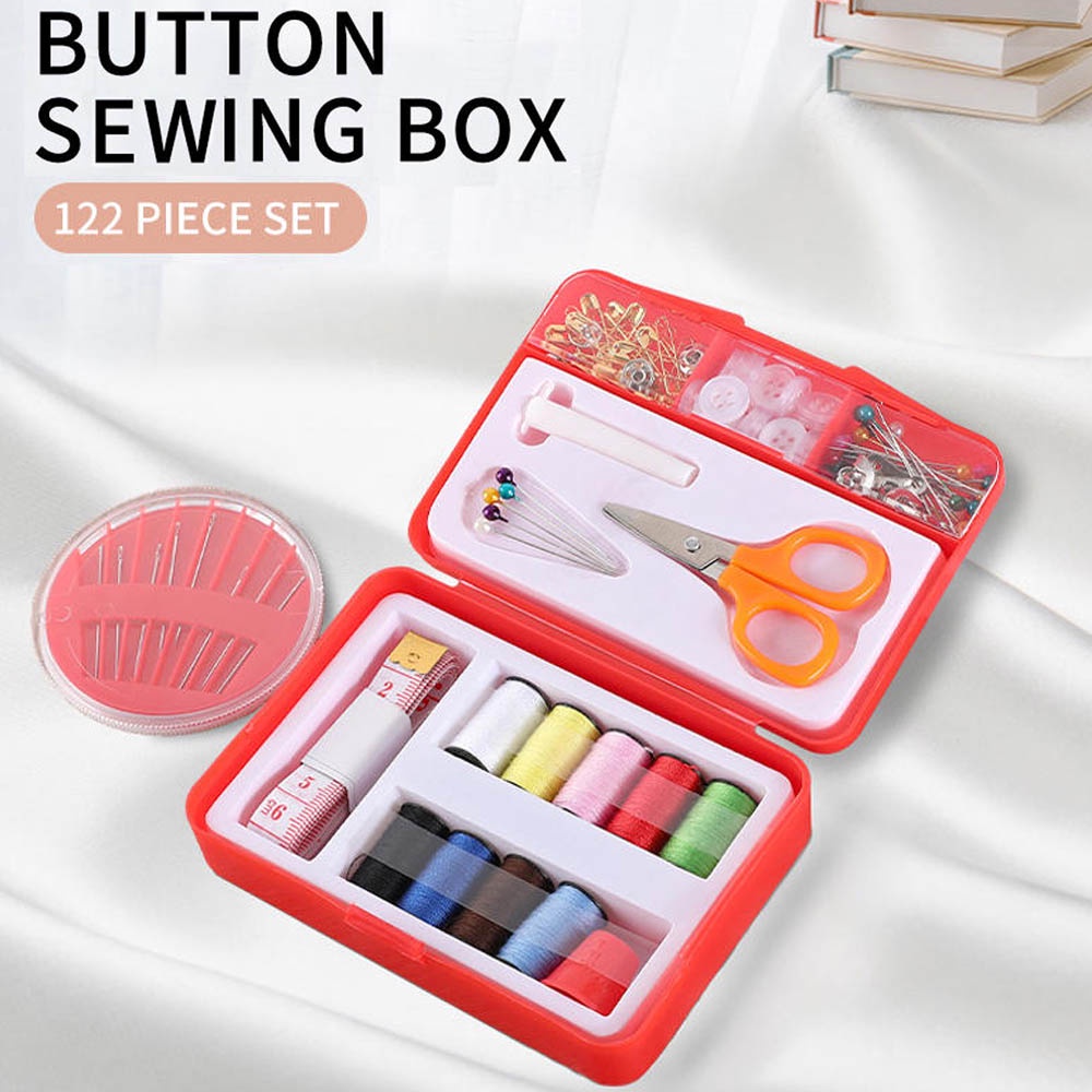 insta sewing kit 112 - set alat jahit jarum benang lengkap sewing box peralatan jahitt