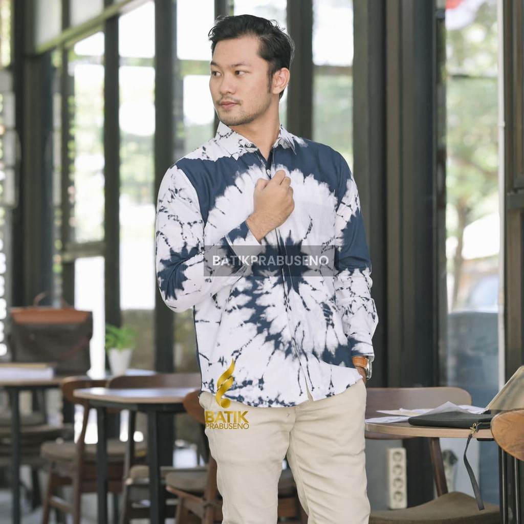 JATIEDININGRAT Batik Prabuseno Slim Fit Lengan Panjang Batik Pria Premium Printing Lapis Furing Orig