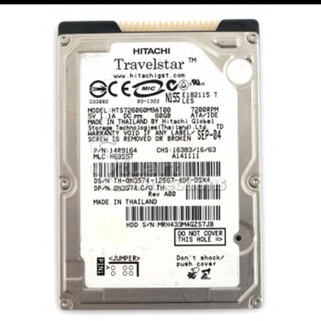 HARDISK LAPTOP IDE 2,5” 60GB (GARANSI 1. Bulan)