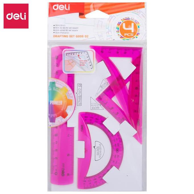 

DELI Drafting Set 15cm EG00602 Penggaris busur berwarna BERGARANSI