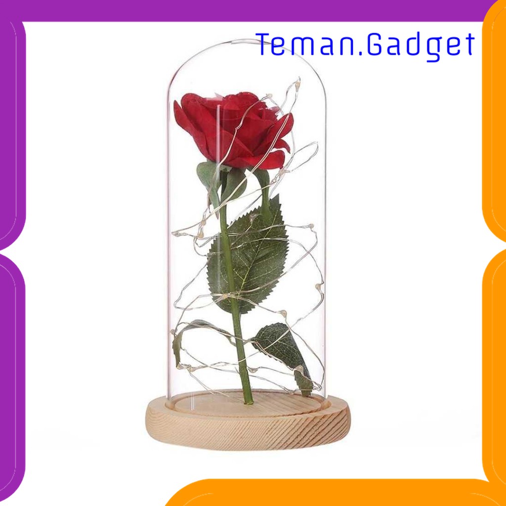 TG-DG056 TaffHOME Lampu Meja Hias LED Mawar Beauty and The Beast Warm White - AC01