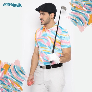 GFF042 Rainbow Spark Golf Polo Shirt for Men