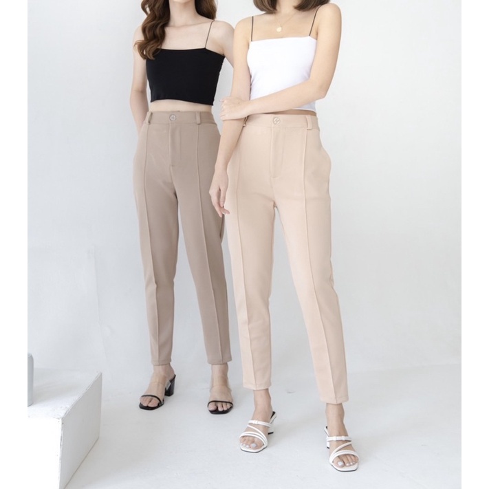 SIVALI Celana Bahan Scuba Wanita - Basic Pants Scuba | Celana Kantor 2228