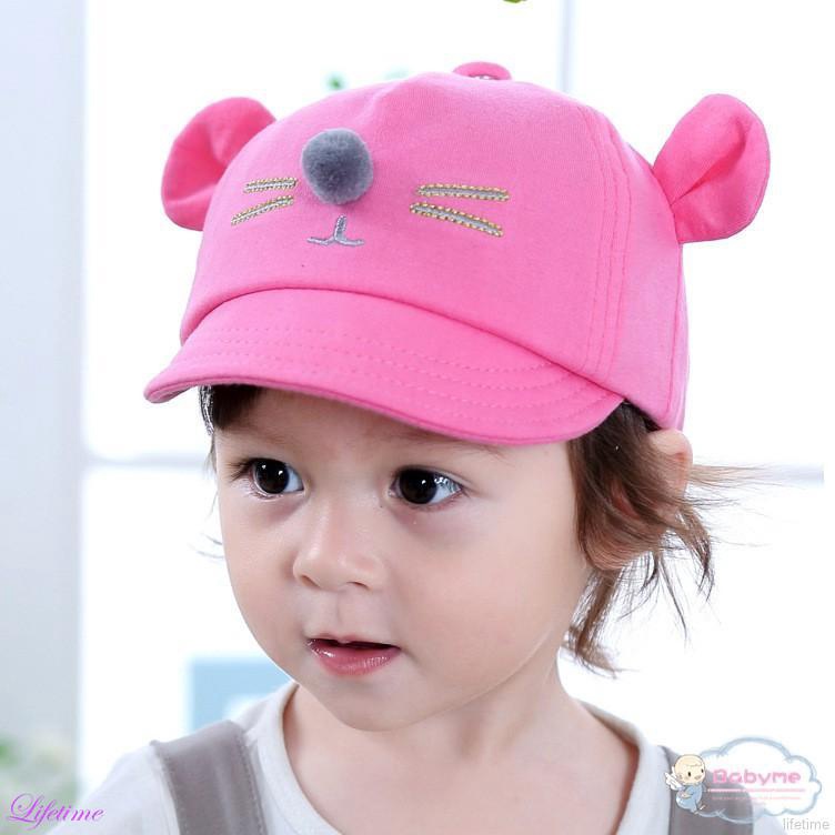 Topi Bayi IMPORT Karakter Kucing Laki Laki Perempuan Usia New Born 0 - 3 Tahun - Topi Anak IMPORT Telinga Kucing - Topi Bayi IMPORT - Topi Anak Kucing Kaos Nyaman SALE