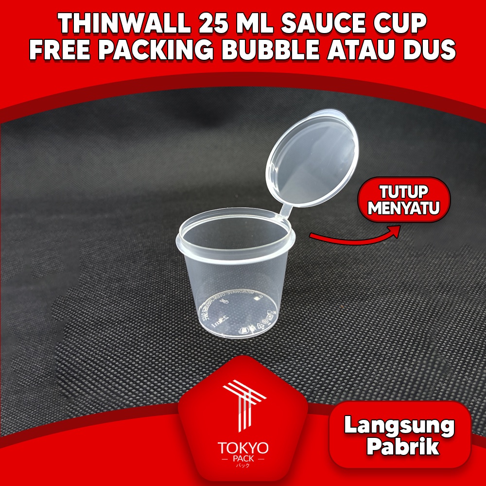 THINWALL SAUCE CUP 25 ML - CUP SAMBEL - ISI 50 PCS MURAH