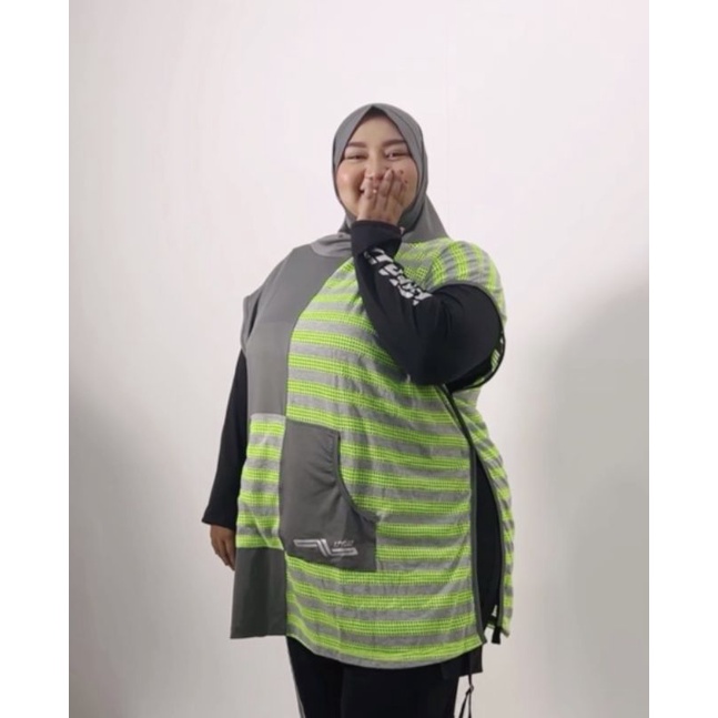 Livigi Sport - Vest Hijab Livistripe Bigsize Kerudung Rompi Wanita Muslimah Super Jumbo