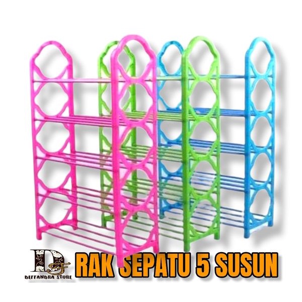 RAK SEPATU & SANDAL [SUSUN 5 TINGKAT] / RAK PLASTIK