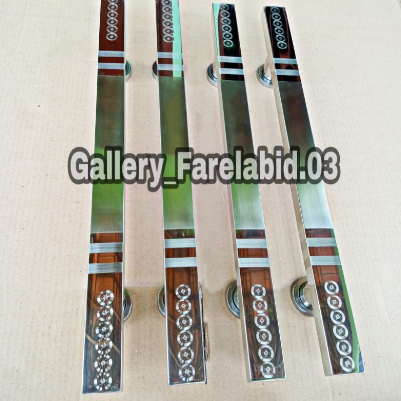 paket 4 handle pintu rumah stainless 60cm 45cm  tarikan gagang pintu rumah minimalis