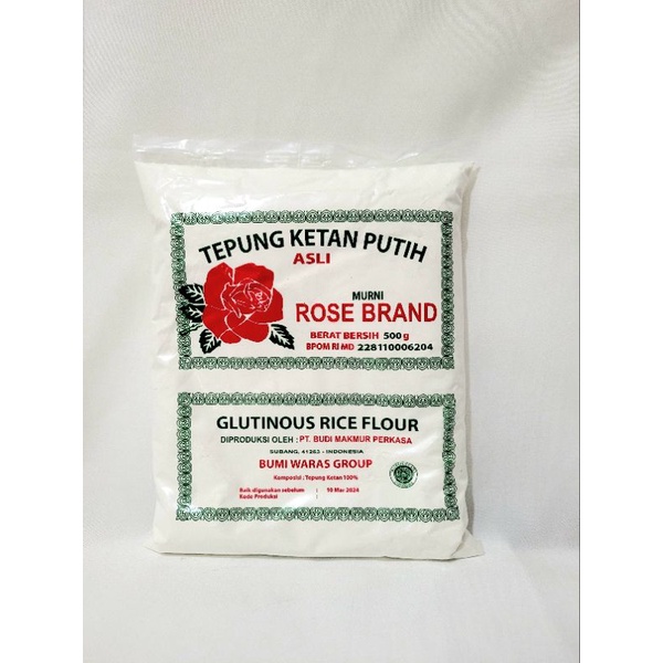 

Tepung ketan putih rose brand | Glutinous rice flour | Tepung ketan putih 500 gr