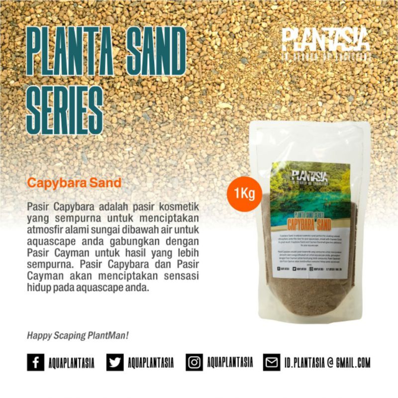 PASIR KOSMETIK AQUASCAPE PLANTA CAPYBARA SAND PLANTASIA