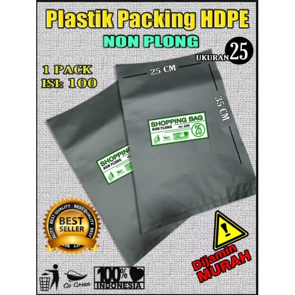 Kantong Plastik packing online shop HD TANPA PLONG 25x35