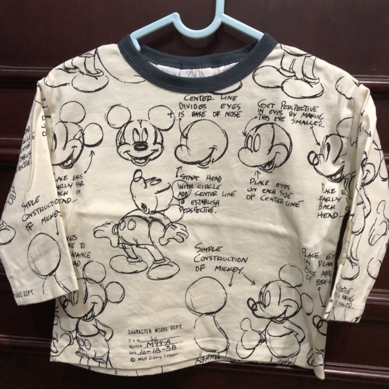 Zara Tshirt Disney Baby size 3-6m mickey mouse fashion bayi