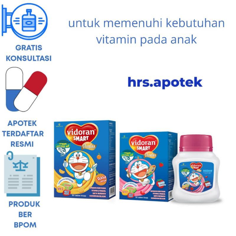 Vidoran smart vitamin tablet hisap anak