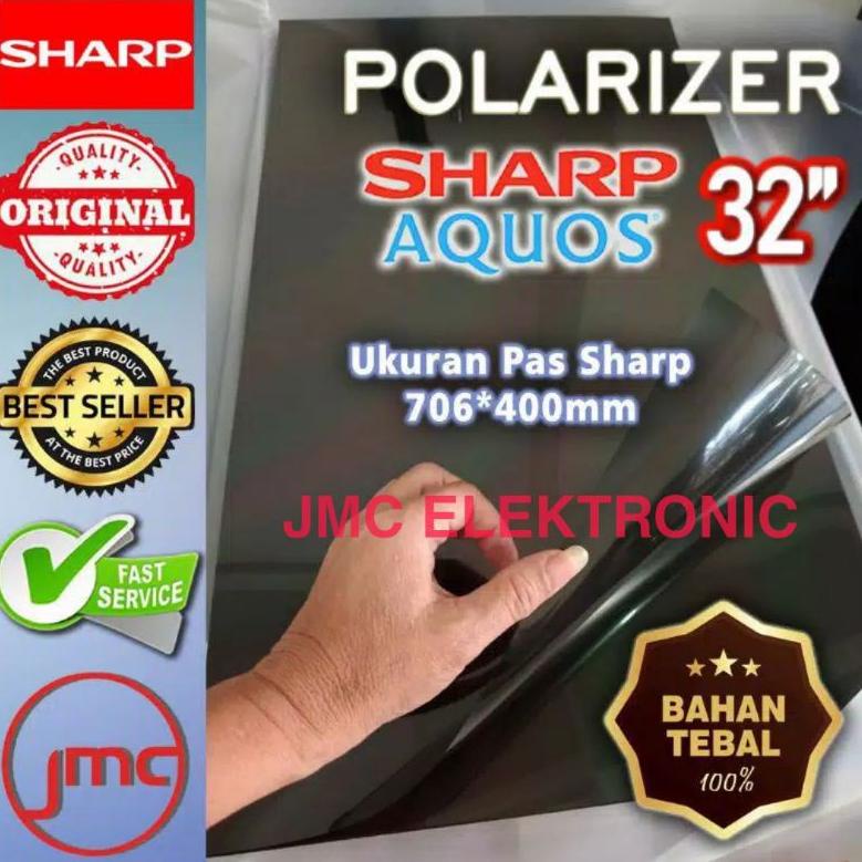 [PRODUK VJGDO] POLARIZER LCD TV SHARP AQUOS 32 INCH 0 DERAJAT POLARISER POLARIS 32 INC LAPISAN LUAR 