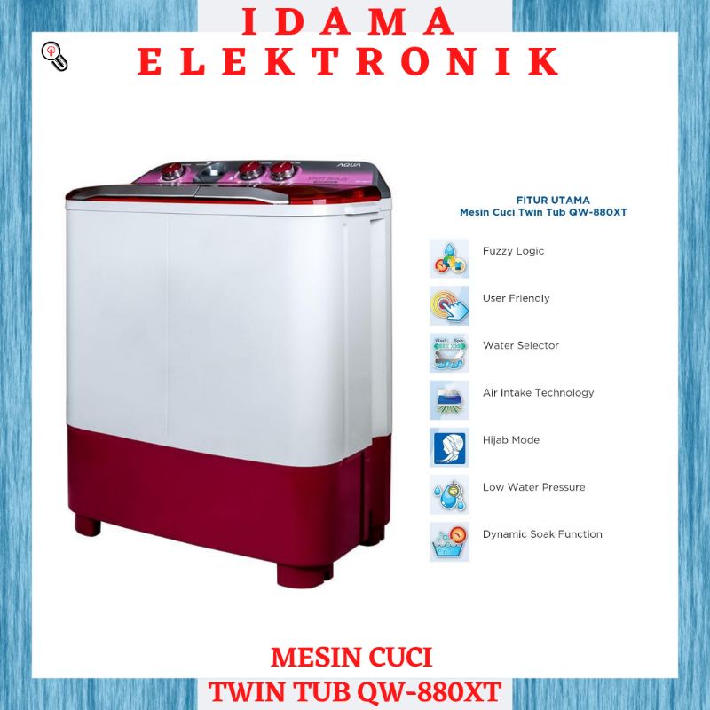 MESIN CUCI TWIN TUB QW-880XT QW-880XT (P)