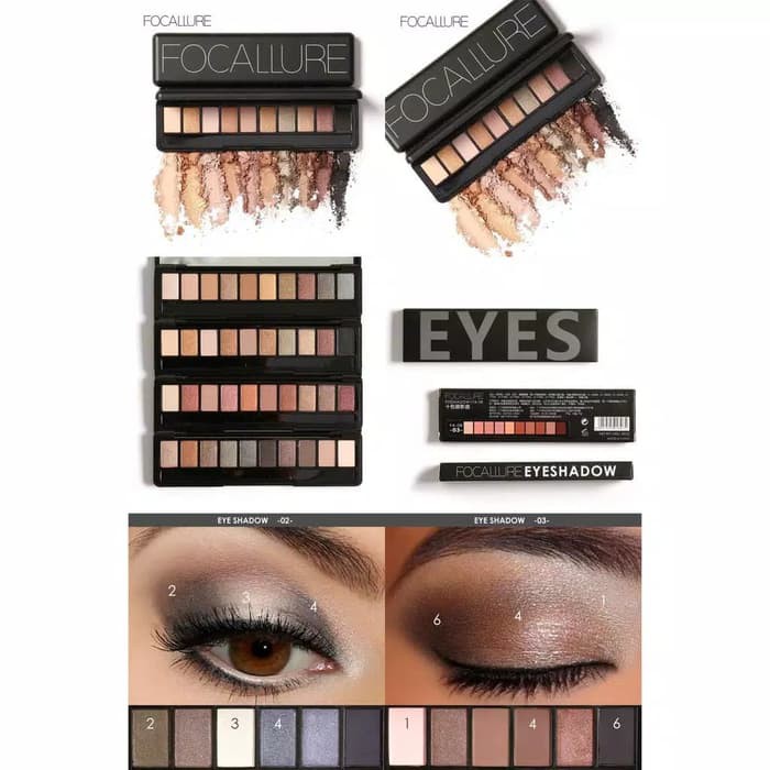 Focallure 10 Color Eyeshadow Pallete ORI