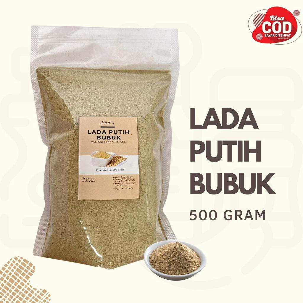 Fad's Bumbu Dapur Bubuk Lada Hitam Bubuk 500gr - Lada Putih Bubuk 500gr - Lada Hitam Biji 500gr - Lada Putih Biji 500gr