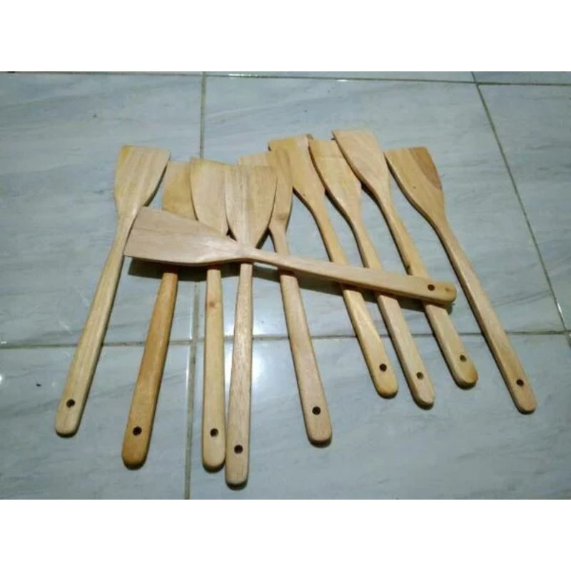 Sutil kayu / sendok kayu / sodet kayu / spatula kayu mahoni / SUTIL MAHONI P35