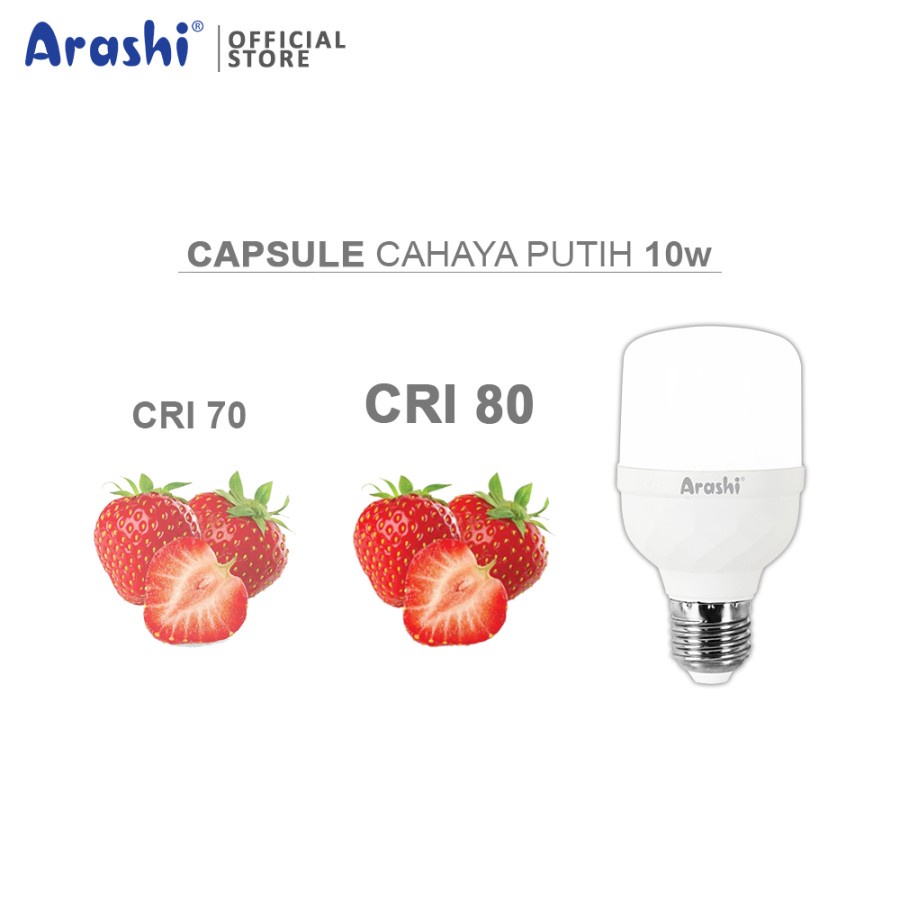 Arashi Lampu LED Capsule 10 Watt CDL Putih Bohlam LED Capsule