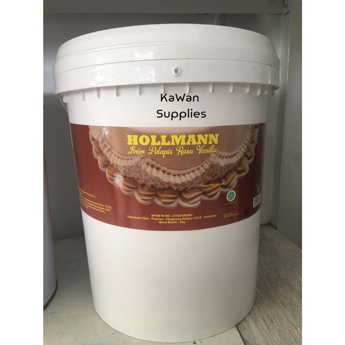 

HOLLMAN BUTTER CREAM SIAP PAKAI PUTIH/VANILLA - 1 PAIL/BUCKET ISI 8KG