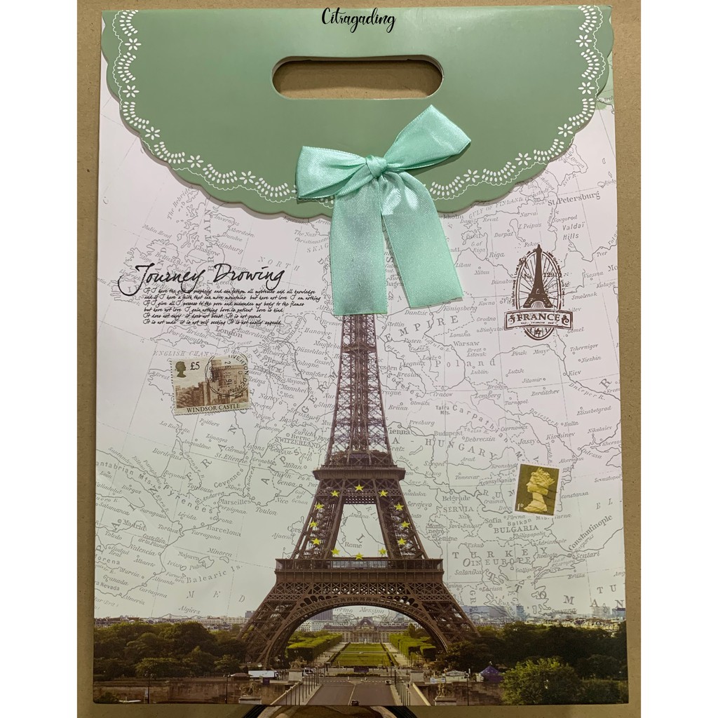 PAPER BAG PITA KANTONG M KERTAS MOTIF POLOS PARCEL BINGKISAN BUNGKUS KEMASAN GOODIE BAG ULANG TAHUN-18