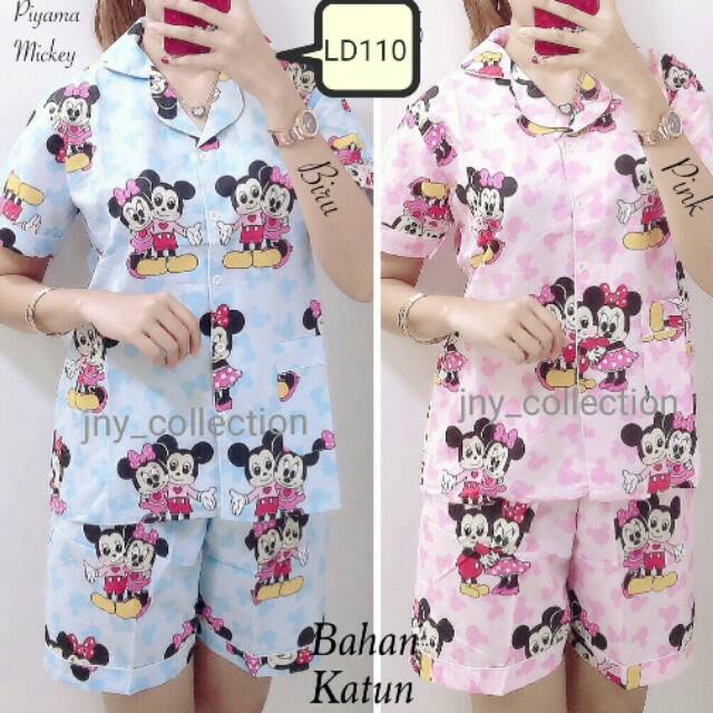 JNY.Co Piyama / Baju Tidur Karakter HP LD 110cm Mickey/Dora/Keropi/StarMoon dll