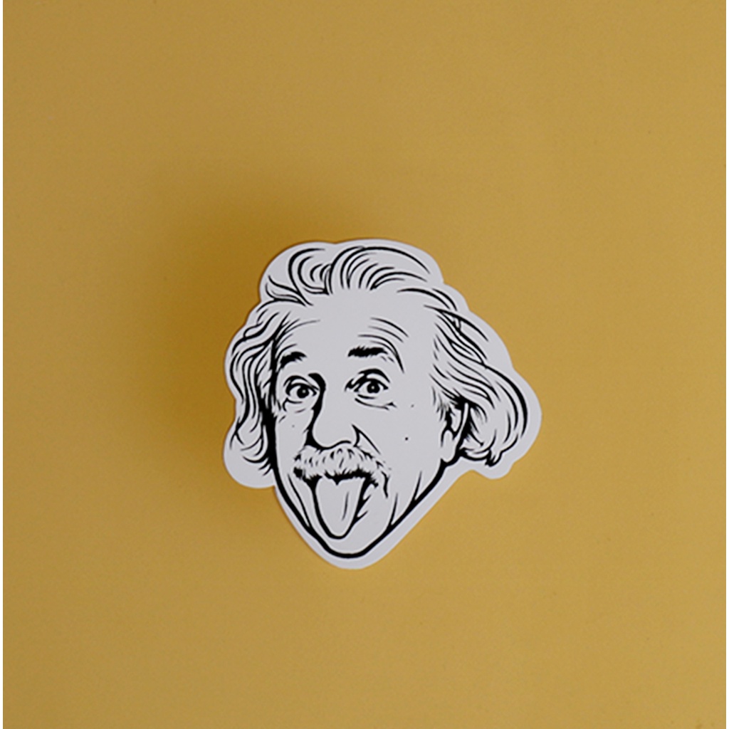 STIKER GRAFTAC -ALBERT EINSTEIN-STIKER AESTHETIC LAPTOP, AKSESORIS HP, ANTI AIR, MOTIF,HELM.