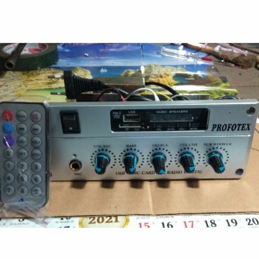 kit mesin ampli speaker aktif profotex mono tip mospek plus USB bluetooth plus trafo 3 ampere
