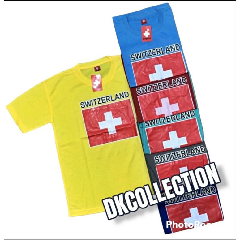 Kaos Switzerland souvenir kaos swiss baju switzerland baju swiss