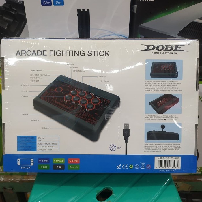 DOBE 6 In 1 Arcade Fighting Stick PS4