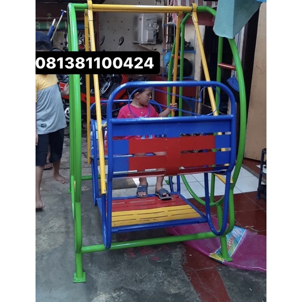 ayunan besi bangku duduk ukuran 60cm ayunan bulat tk dan paud free ongkir jkt