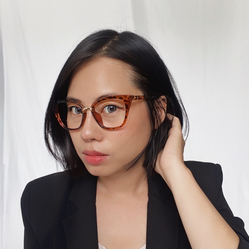 Flavia Eyewear - Kacamata Sassy Square Acetat (custom minus, photochromic, blueray, bluechromic dan photobrown)