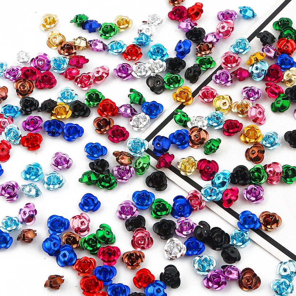 100 PCS 3D Rhinestone Diverse DIY Gems Charming Rose Blend Flower Solid Jewelry Design Manicure Decorative Gel Flash Accessories