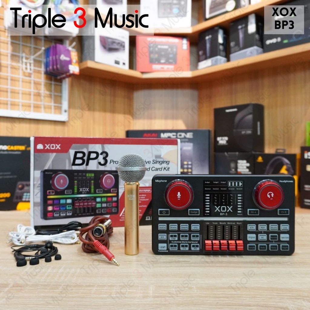 XOX BP3 Soundcard streaming podcast karaoke Triple 3 Music