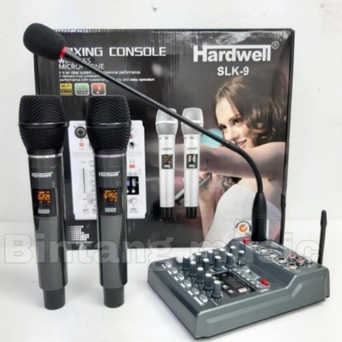 Mixer Audio & Mic Wireless Hardwell SLK 9