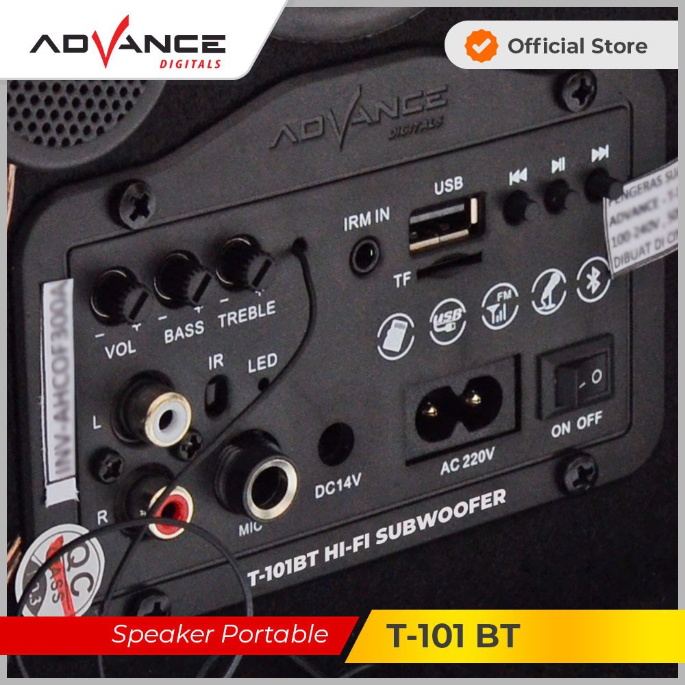 Advance T101BT Speaker Bluetooth Bass Wireless Portable Aktif