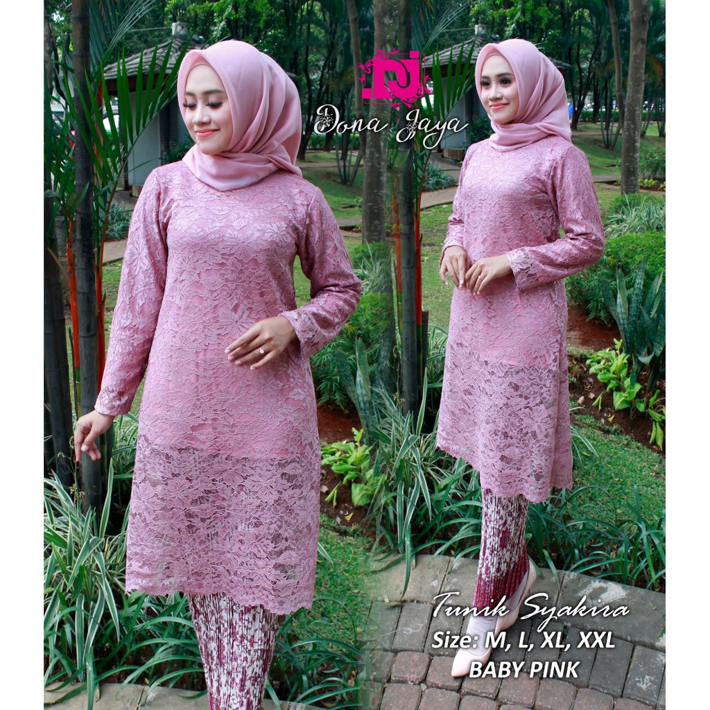 DON&gt; SET SYAKIRA KEBAYA TUNIK BRUKAT - KEBAYA MODERN - BAJU KEBAYA BRUKAT - BAJU PESTA DAN KONDANGAN