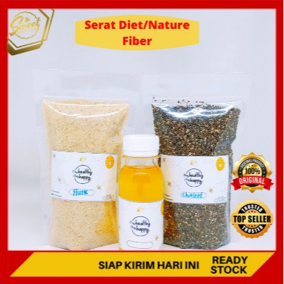 

Paket Makanan Diet Tinggi Serat Fiber Psyllium Husk Chia Seed Madu Murni Diet Karbo Rendah Kalori